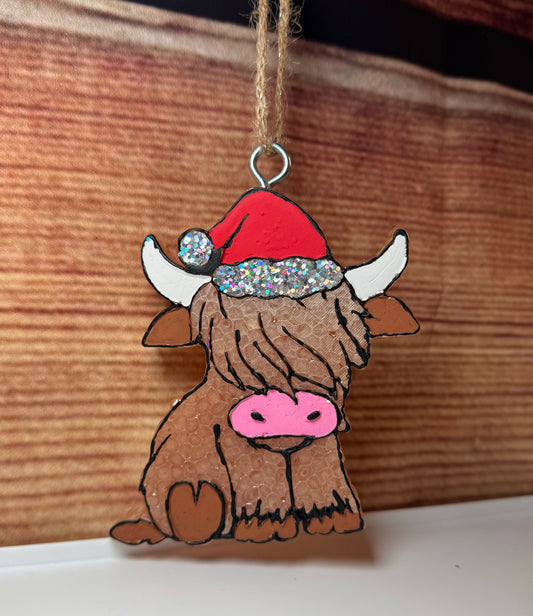 Santa Highland Cow